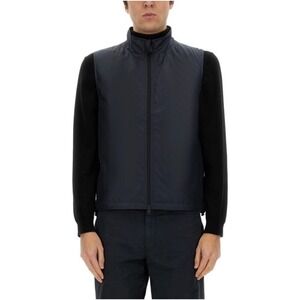 Aspesi Vernes Padded Polyamide Nylon Vest Dark Navy Full Zip High Neck - Small